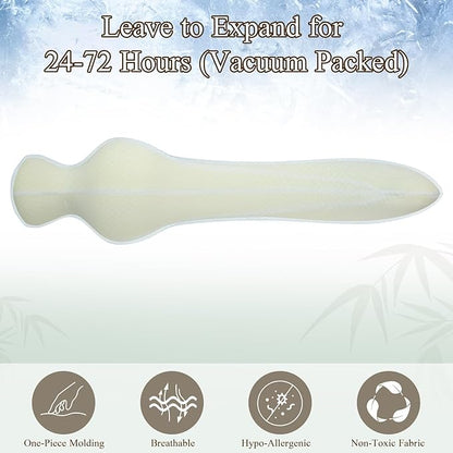 Mermaid Body Pillows for Adults, Cooling Long Pillow for Bed, One Piece Full Body Pillow, Big Memory Foam Firm Body Pillow for Side Sleepe, Soft Hugging Bodypillow for Pregnancy