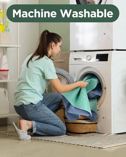 Hide Stains Bed Pads Washable Waterproof for Incontinence, 4-Layer Absorbency Pee Pads, Washable Underpad, Bed Wetting Pad for Elderly, Adults, Pets, 34"x36"-6 Pack, Green