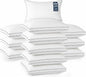 LANE LINEN Pillows Standard Size Set of 12 - Medium Soft Support Gusseted Hotel Quality Pillows for Sleeping, Oeko Tex Certified, Down Alternative Perfect for Back, Stomach or Side Sleepers - White