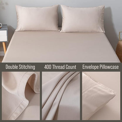 Bella Coterie | Luxury Bamboo Viscose Standard Size Pillowcase Set | 100% Organically Grown | Ultra Soft | Cooling | 2 Pcs [Dune]