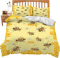 Bee Bedding Set Honey Bee Theme Comforter Set Covers for Kids Adults Women Yellow Bee Duvet Cover Bedroom Decor Soft Twin Size Quilt Cover with 2 Pillowcases