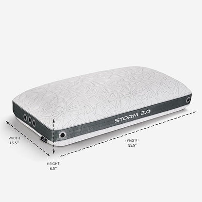 Bedgear Storm Performance Pillow 3.0 – Cooling Bed Pillow for Hot Sleepers, Medium Firm Support for All Sleep Positions – Dual-Sided Comfort, Breathable Air-X Mesh, Washable Ver-Tex Cover, 20” x 26”