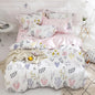 BuLuTu Floral Love Print Girls Duvet Cover Twin White/Pink Cotton Premium Blossom Kawaii Reversible Kids Bedroom Comforter Cover Bedding Sets for Toddler,Teen,Breathable,Lightweight,Zipper Closure