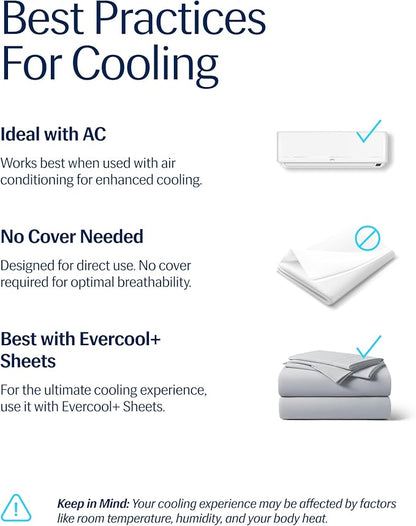 REST® Evercool® Cooling Comforter, Full/Queen, Blanket for Hot Sleepers, All Season Bedding to Keep Cool for Night Sweats, Breathable Lightweight Blanket, 90"x90" Inches, Cool Gray