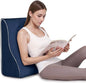 Daneey Reading Pillows for Sitting in Bed Adult Back Pillow for Bed Sitting Up, Back Support Pillow for Bed, Foam Wedge Pillow for Neck, Lumbar, Back, Gray, 20 * 9 * 22IN, Blue