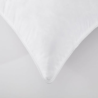 SNUG&COZY Grey Goose Feather Down Pillow for Sleeping(2 Pack)- Queen Size(20IN×30IN), Goose Feather&Down Filling, 100% Cotton Cover, 100% Down Proof, Machine Wash, White