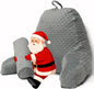 Reading Pillow for Sitting in Bed, Extra Large Backrest Support Cushion with Arms, Sit up Back Pillow Shredded Memory Foam back support Chair Pillow, Bed Rest Pillows with pocket, Detachable Neck Roll