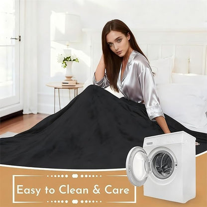 Electric Heated Blanket 72"x84" Full Size Microplush Cover Blanket, 4 Heat Settings & 10 Hours Auto Off, Cozy & Warm for All Night, Machine Washable, Iron Grey