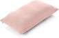PILLOWY Premium Microbead Bed Pillow, Small Extra Fluffy But Supportive - Ultra Comfortable Sleep with Silk Like Anti Aging Cover 85% Spandex/ 15% Nylon Breathable, Cooling Cream Peach