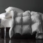 Royoliving Premium Feathers Down Comforter 100% Cotton Cover Duvet Insert with Corner Tabs (Grey, King All Season)