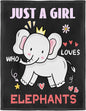 Elephant Lover Blanket, Just A Girl Who Loves Elephants Blanket, Soft Warm Cozy Fleece Throw, Gifts for Girls Women Kids, 50"x60", Black