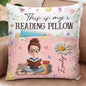Pawfect House Custom Pocket Pillow (Insert Included), Personalized Bookish Gifts for Book Lovers, Bookworms, Readers, This is My Reading Pillow, Birth Month Flower Pillow, Book Reading Pillow