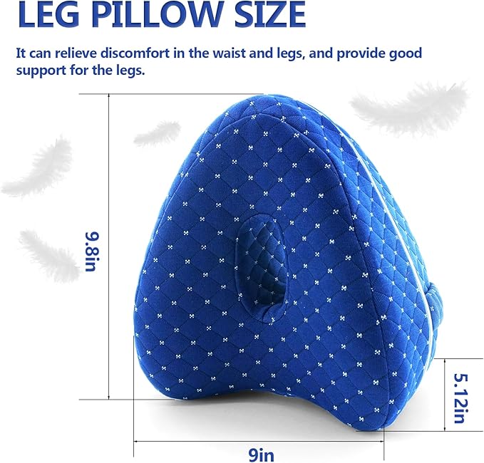 Pillows for Side Sleepersre, Voget Pillow, Side Sleeper Knee Pillow, Leg Pillow for Sleep, Blue Pack of 1pcs