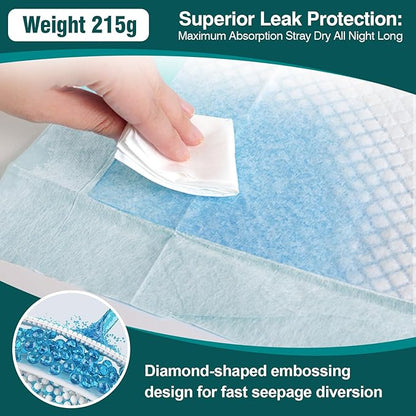 Heavy Duty Disposable Bed Pads 48" x 36" 10 Count Underpads Extra Large Incontinence Bed Pads Tear-Resistant Absorbency Chux Pads Pee Pads for Adult Elderly Puppy Pads for Training