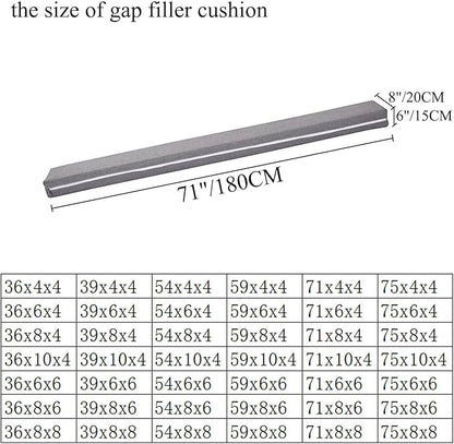 SAMTY Bed Filler for headboard Space Gap Filler Bolster Pillow Stopper for Sofa Crack Filler Between Headboard and Mattress California King Size
