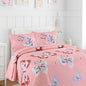 Cozy Line Home Fashions Pink Microfiber Reversible Girls Coverlet Bedspread Quilt Set, Bedspread, Coverlet (Butterflies, Queen - 3 Pieces)