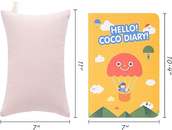 FLXXIE 2 Pack Microfiber Small Mini Pillows, 11x7 Inches, Soft Washable Travel Nap Pillows, Pink