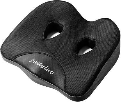 LOUTYTUO Seat Cushion Pillow,100% Memory Foam and Washable Cover,for Office Chair,Car Seat and Wheelchair, Soft Support Seat Cushion