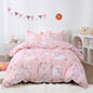 JSD Pink Unicorn Kids Duvet Cover Set Twin Size, 2 Piece Girls Print Microfiber Comforter Cover with Pillow Sham Zipper Closure, Comforter Not Included
