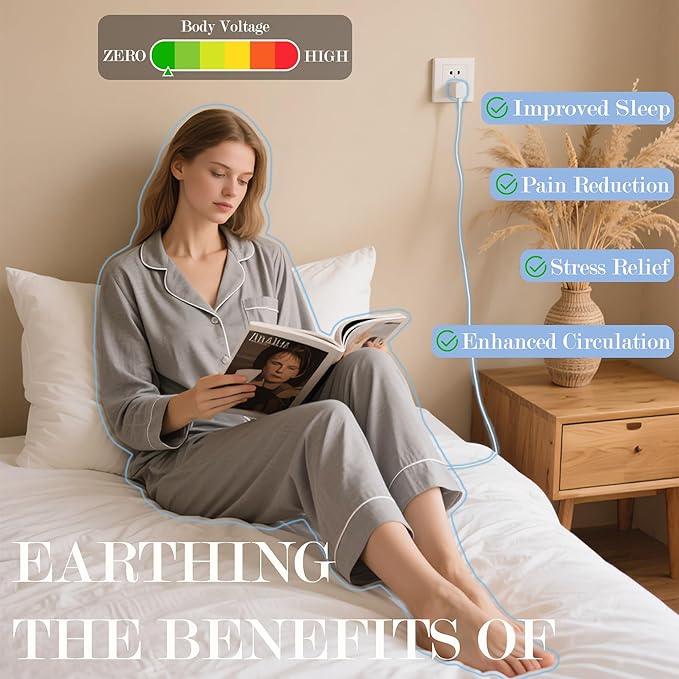 Ali King Grounding Sheets - California King Size, Soft Cotton with Silver Fiber, 15'' Deep Pocket Earth Grounding Fitted Bed Sheets for Improved Sleep (White, California King 72''*84''*15'')