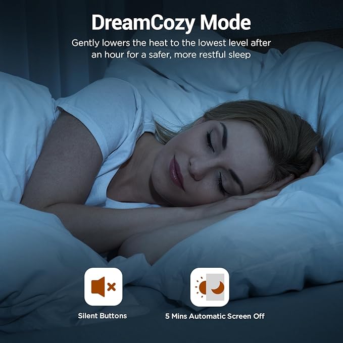 Comfytemp Heated Mattress Pad Queen - Dual Zone Control & Preheat Function, 60" x 80" Bed Warmer - 12H Timers & Heat Settings, Electric Non-Slip Mattress Cover Pad with Deep Pocket