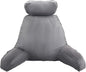 VEVOR Reading Pillow, Extra Large Bed Pillow for Sitting Up with Removable Headrest &3 Pockets, Back Pillow for Bed with Shredded Memory Foam, Pillow with Arms for Reading, Gaming, Resting, Grey