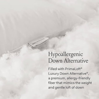 BOLL & BRANCH Down Alternative Pillow - Soft, Standard - Cooling Shell - Hypoallergenic Primaloft Luxury Down Alternative Fill - Superior Support