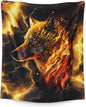 Boys Blanket Wolf Blankets for Boys Teens Gift for Son Grandson, Cozy 60 x 50 Inches Flannel Throws for Bed Living Room Garden Sofa