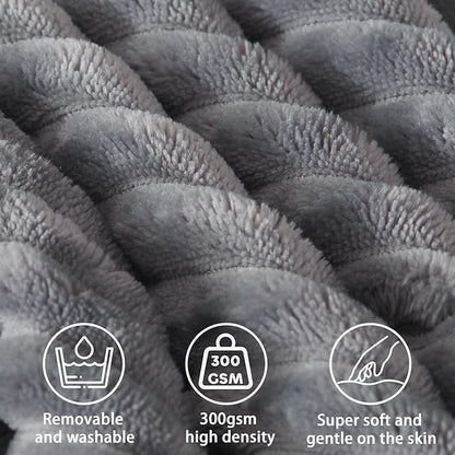 Headboard Wedge Pillow + A Long Neck Roll Pillow Body Pillow，Large Headboard Pillow with Removable Cover (Blue-Gray, King：76x8x20 inches)