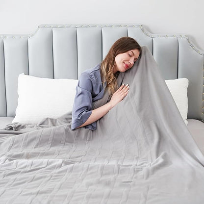 Electric Heated Blanket Full Size 72"x84", Soft Fleece with 10 Hours Auto-Off & 4 Heating Levels, Overheating Protection, Machine Washable, Cozy Light Gray