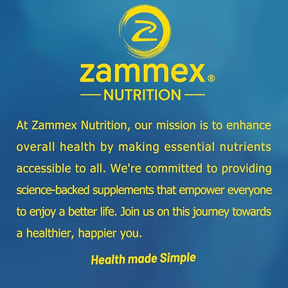 Zammex Premium Collagen Peptides Powder,Hydrolyzed Collagen Peptide for Women Men,Support for Hair Skin Nails, Joints Health,Grass Fed,Non-GMO,Keto Friendly,Gluten-Free,Easy to Digest,30 Servings