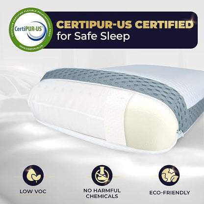 Royal Therapy Memory Foam Pillow, King Neck Pain Relief, for Neck and Shoulder Pain, Neck, Side Sleeper, Cervical Pillow,