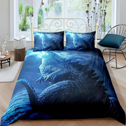 Duvet Cover Set Boys Twin Size Dinosaur Comforter Cover Bedding Set 3D for Men 1 Piece Quilt Cover 2 Pieces Pillow Shames No Comforter (Dino36, Twin)