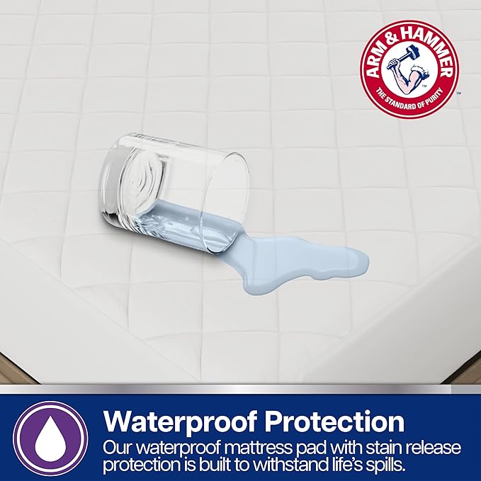 Arm & Hammer Supreme Loft Mattress Pad, Waterproof, Full