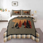 Feelyou Cute Bear Comforter Set Wild Animal Pattern Bedding Set for Teens Nature Wildlife Bear Bedding Set Western Farmhouse Orange Grey Duvet Set Room Decor Queen Size Duvet Set 3Pcs