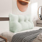 Wedge Headboard Pillow Dorm Room Reading Pillow Back Support for Sitting Up in Bed Bolster Lumbar Cushion Body Positioning Bedrest Cotton Linen 39in Grey-Beige Twin