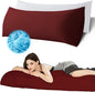 Ubauba Memory Foam Body Pillow with Cover, Full Large Body Pillows Insert for Adults with Envelope Closure Pillowcase, Firm & Fluffy Long Bed Pillows for Sleeping (20x54 inch, Red)
