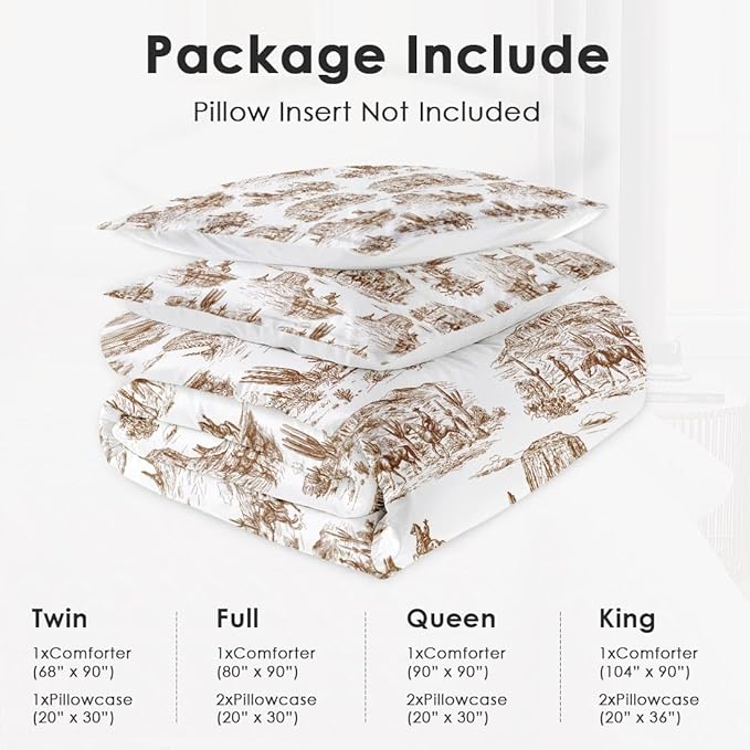 Twin Size Comforter Set with Pillowcase, American Desert Cowboy Horse Soft 2 Pcs Bedding for Kids and Adults, Western Country Vintage Comforter Set for Room Bedroom Bed Decor