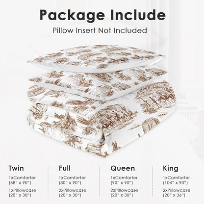 Twin Size Comforter Set with Pillowcase, American Desert Cowboy Horse Soft 2 Pcs Bedding for Kids and Adults, Western Country Vintage Comforter Set for Room Bedroom Bed Decor