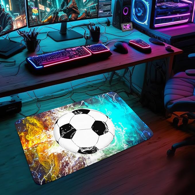 Football & Soccer Rugs for Boys Bedroom - Sports Rugs for Boys Bedroom Living Room Playroom Sports Carpet for Kids Soccer Room Decor Sofa Floor Mats, 2x3 Feet