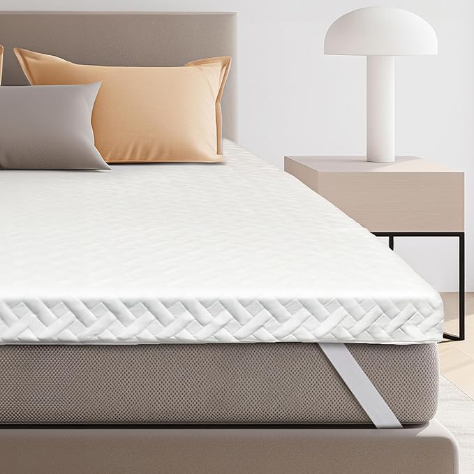 3 Inch Gel Memory Foam Mattress Topper California King Size for Back Pain, Cooling Mattress Pad Bed Topper with Removable and Washable Bamboo Cover, CertiPUR-US & Oeko-Tex Certified – White
