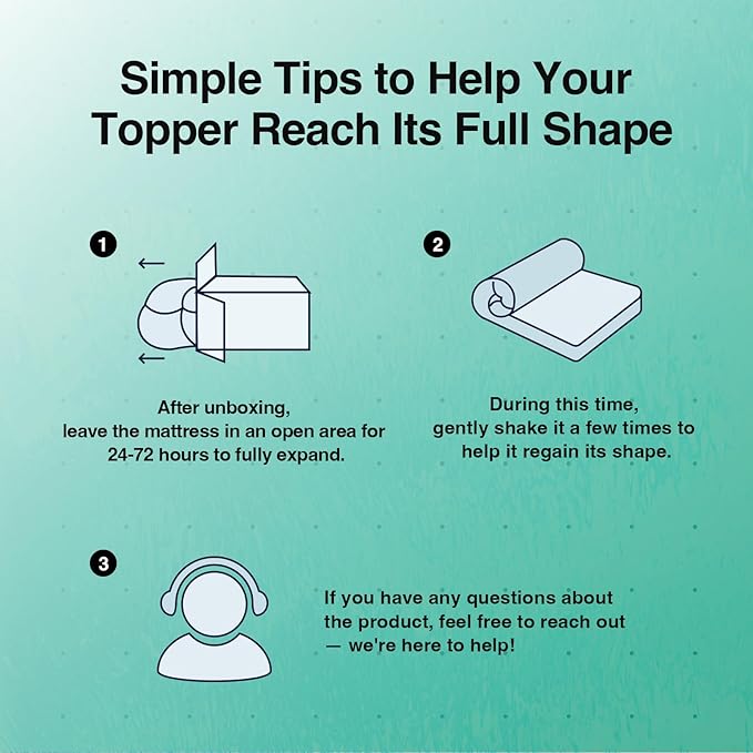 Novilla Full Memory Foam Mattress Topper 3 Inch, Cooling Gel Infused, Ventilated Pressure Relief Pad, Medium Comfort for Sofa, RV, Camper, Dorm Room