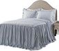 Lush Decor Ticking Stripe Bedspread Full Size 3 Piece Set Navy - Ruffle Bedding Set Full Bedspreads - Kids Bedding - Farmhouse & Coquette Decor