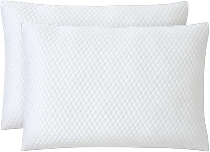 Columbia 2 Pack of Comfort Ice Fiber Side Sleeper Down Alternative Bed Pillow - Polyester Fiberfill, Supportive Cooling Double Sided Breathable Cover - Standard/Queen