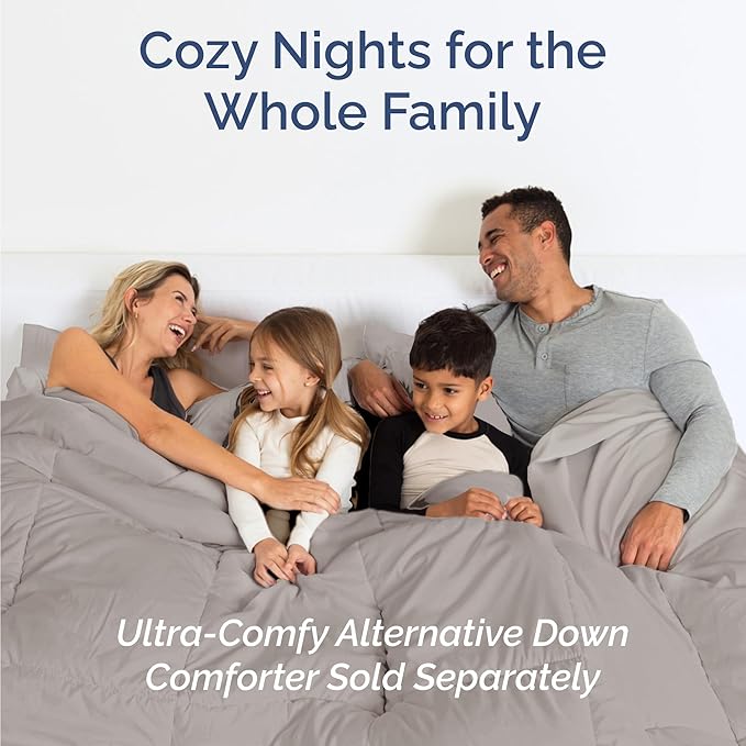 Twin 4 Piece Sheet Set - Comfy Breathable & Cooling - Ultra-Soft Hotel Luxury Bedding Set with 8-16 Inch Deep Pockets - 1 Flat & 1 Fitted Sheet & 2 Pillowcases - Wrinkle Free & Easy Care - Light Grey