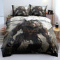 Tiger Bed Duvet Comforter Cover Sets Queen Size with 2 Pillowcases for Kids Boys Teens Adult Bedroom Decor, Animal Petal Country Bedding Decor