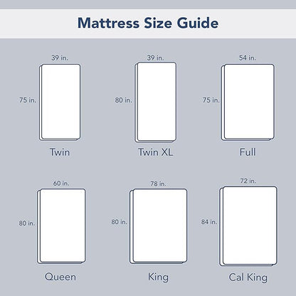 Serta ComfortSure Twin XL Mattress Cover, Fitted Pillow Top Mattress Pad, Super Soft and Breathable Quilted Cotton Protector with 18" Elastic Deep Pockets for Secure Fit, White