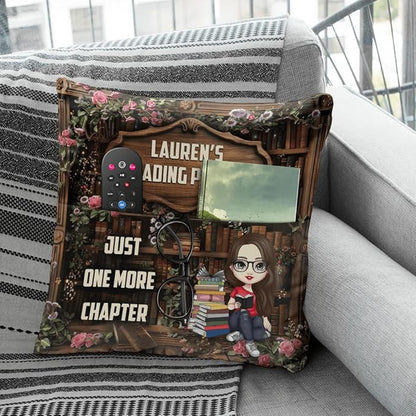 ENCYCOM Personalized Book Reading Pocket Pillow - Custom Reading Pillows with Name – Uniqua Gift for Bookworm Girls, Women Who Love Books, Perfect for Bed or Cozy Corner (Reading Pillow 02)