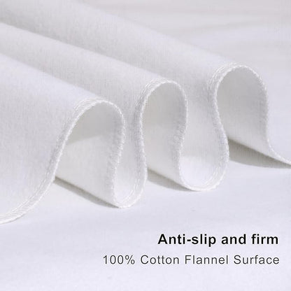 Flannel Crib Protector Pad，100％ Waterproof Mattress Protector Pad, One Size, 34" X 36"