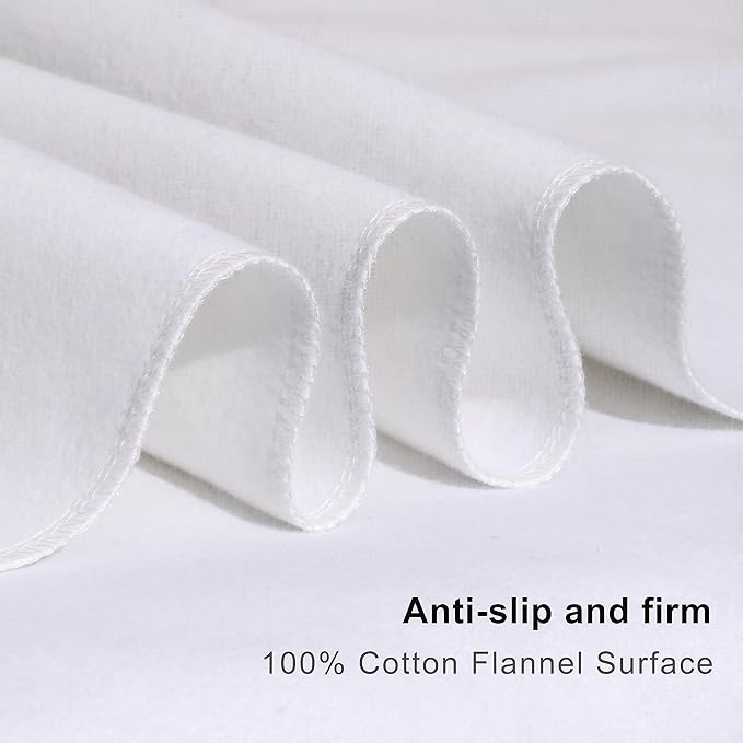 Flannel Protector Pad，100％ Waterproof Mattress Protector Pad, One Size, 34" X 54"-2Pack